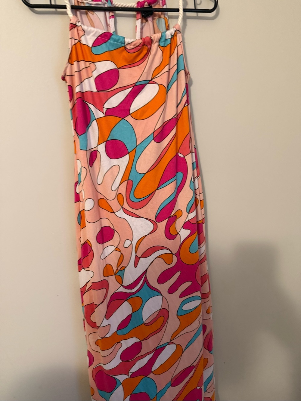 Women’s Pink Multi-Color Summer Maxi Dress - Picture 3 of 5